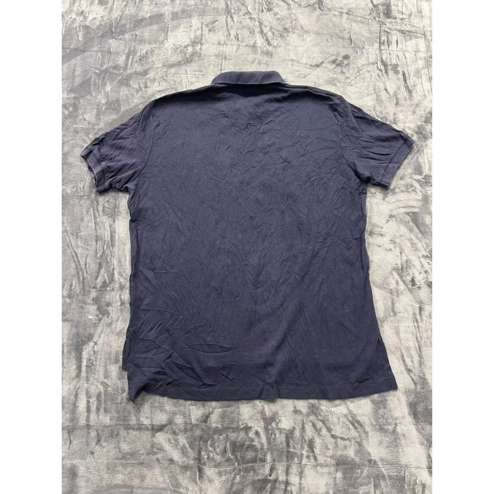 Polo Ralph Lauren Polo Shirt Men Large Navy Blue Short Sleeve Cotton Classic Fit